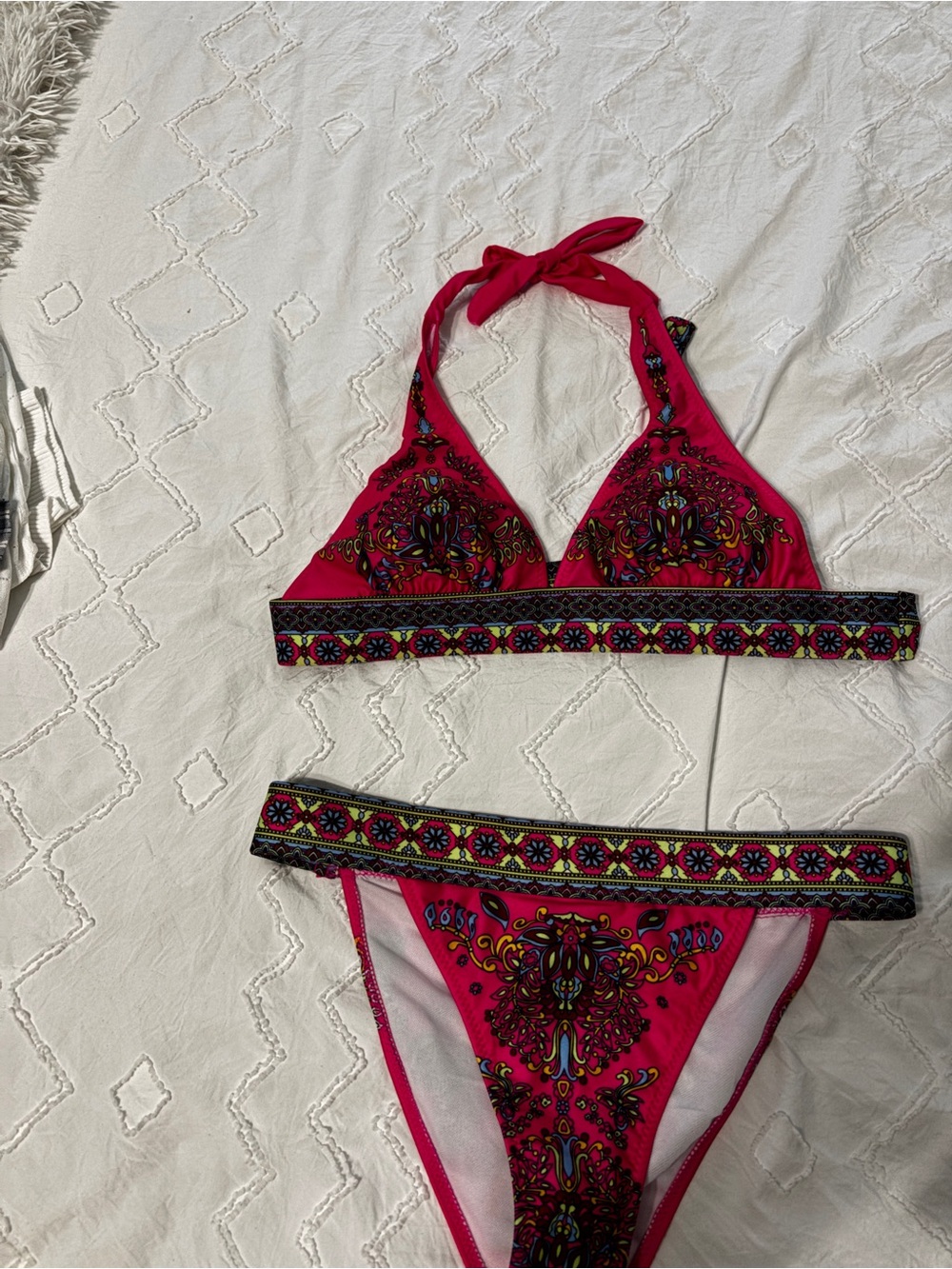Pink Printed Two-Piece Bikini Set New!